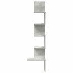 vidaXL Wand-Eckregal Betongrau 32x32x127,5 cm Holzwerkstoff