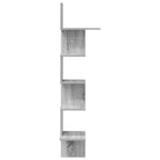 vidaXL Wand-Eckregal Grau Sonoma 32x32x127,5 cm Holzwerkstoff