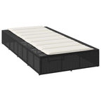 vidaXL Sonnenliege mit schwebender Auflage Schwarz Poly Rattan