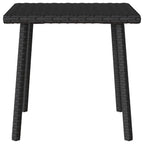 vidaXL Garten-Couchtisch Rechteckig Schwarz 40x40x37 cm Poly Rattan