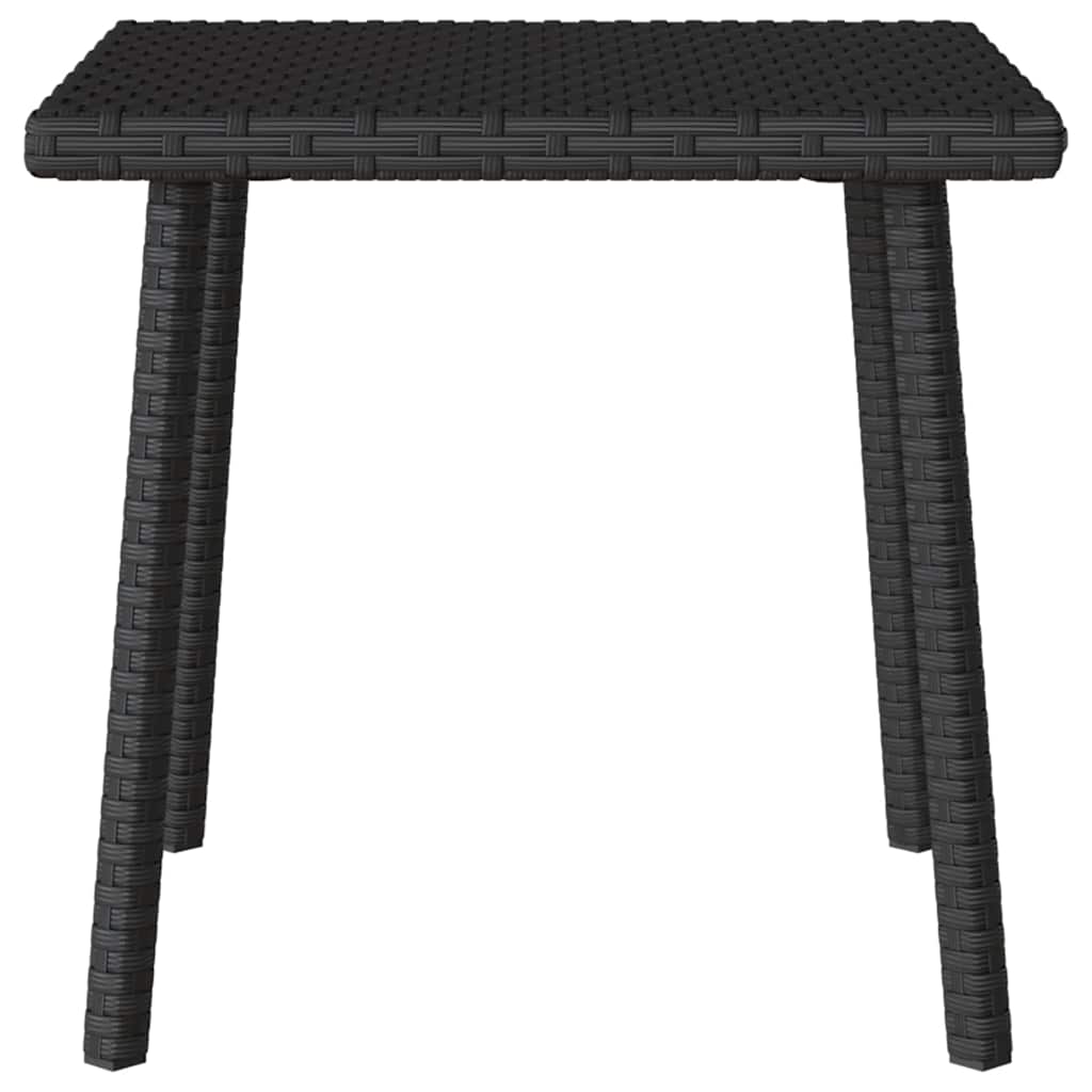 vidaXL Garten-Couchtisch Rechteckig Schwarz 40x40x37 cm Poly Rattan