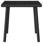 vidaXL Garten-Couchtisch Rechteckig Schwarz 40x40x37 cm Poly Rattan