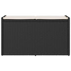 vidaXL Outdoor-Sitzbank mit Stauraum und Kissen Schwarz 100 cm