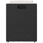 vidaXL Outdoor-Sitzbank mit Stauraum und Kissen Schwarz 100 cm