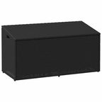 vidaXL Garten-Aufbewahrungsbox Schwarz 110 x 50 x 58 cm Poly Rattan