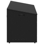 vidaXL Garten-Aufbewahrungsbox Schwarz 110 x 50 x 58 cm Poly Rattan