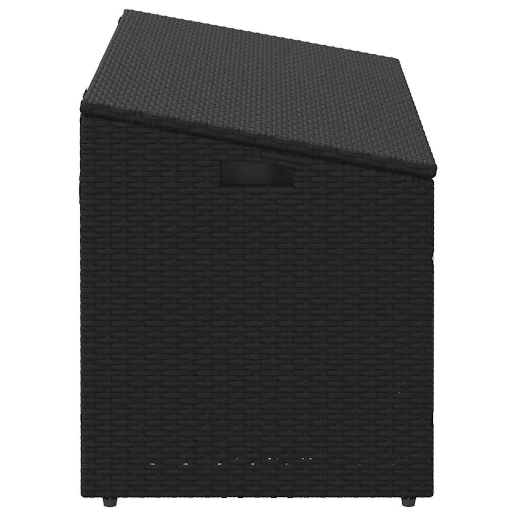 vidaXL Garten-Aufbewahrungsbox Schwarz 110 x 50 x 58 cm Poly Rattan