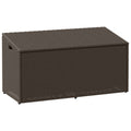 vidaXL Garten-Auflagenbox Braun 110x50x58 cm Poly Rattan