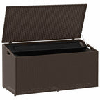vidaXL Garten-Auflagenbox Braun 110x50x58 cm Poly Rattan