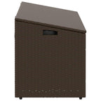 vidaXL Garten-Auflagenbox Braun 110x50x58 cm Poly Rattan