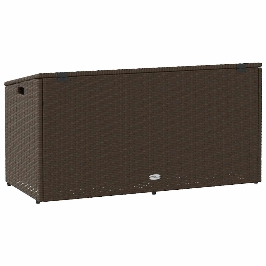 vidaXL Garten-Auflagenbox Braun 110x50x58 cm Poly Rattan
