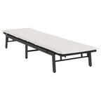 vidaXL Sonnenliege mit Auflage Schwarz Poly-Rattan