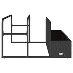 vidaXL Pool Aufbewahrungsbehälter Schwarz 110x100x57 cm Poly Rattan