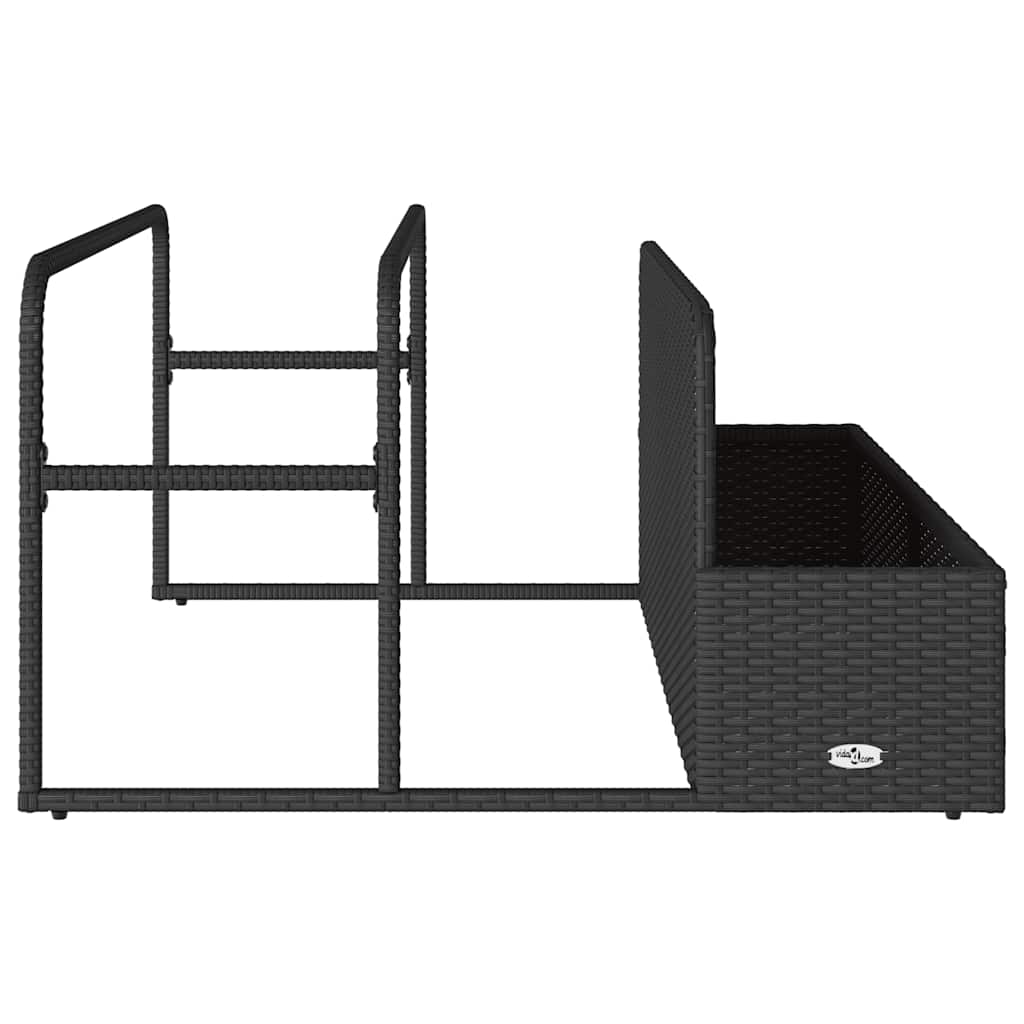 vidaXL Pool Aufbewahrungsbehälter Schwarz 110x100x57 cm Poly Rattan