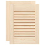 vidaXL Schranktüren Lamellen-Design 2 Stk. 39,5x29,5cm Massivholz