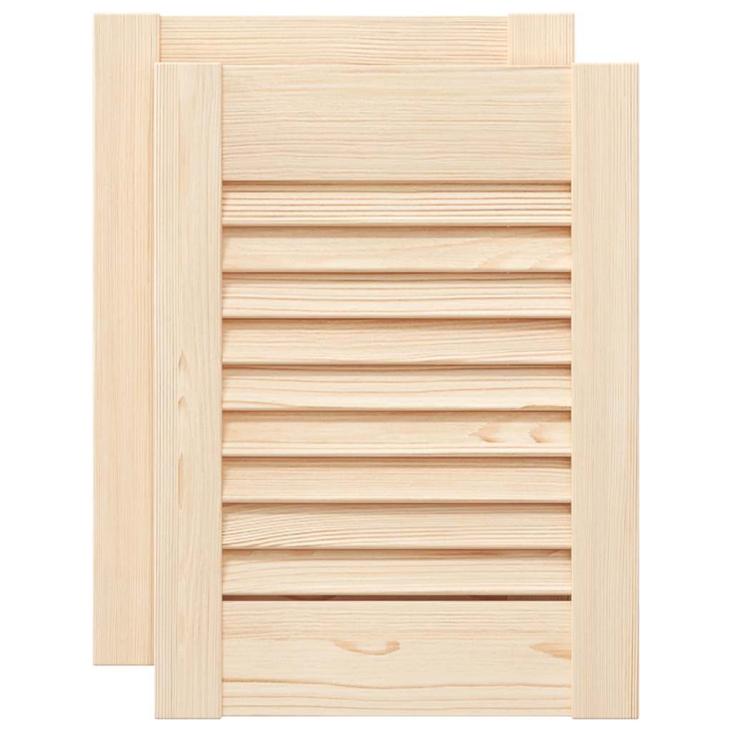 vidaXL Schranktüren Lamellen-Design 2 Stk. 39,5x29,5cm Massivholz