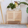 vidaXL Schranktüren Lamellen-Design 2 Stk. 39,5x29,5cm Massivholz