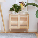 vidaXL Schranktüren Lamellen-Design 2 Stk. 39,5x29,5cm Massivholz