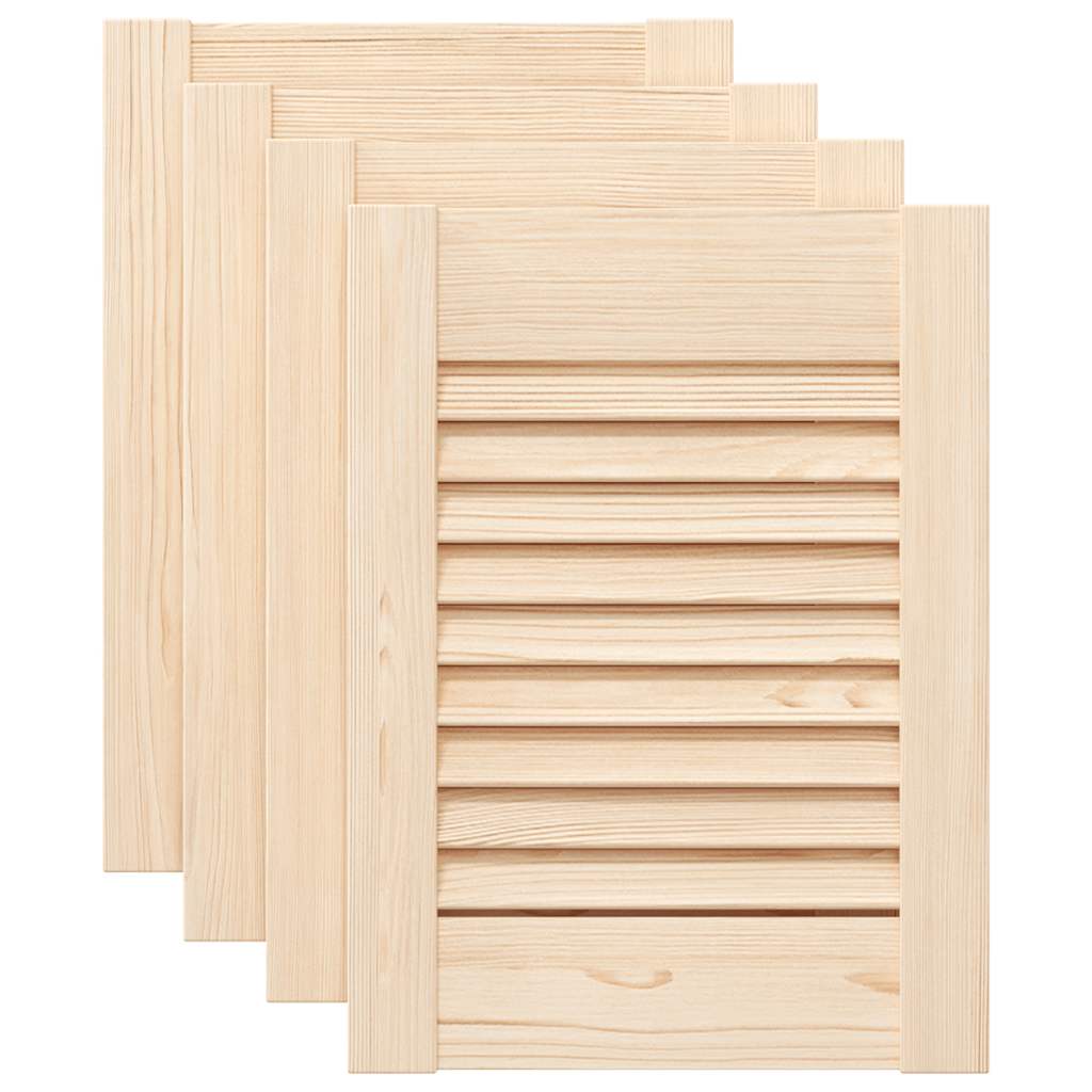 vidaXL Schranktüren Lamellen-Design 4 Stk. 39,5x29,5cm Massivholz