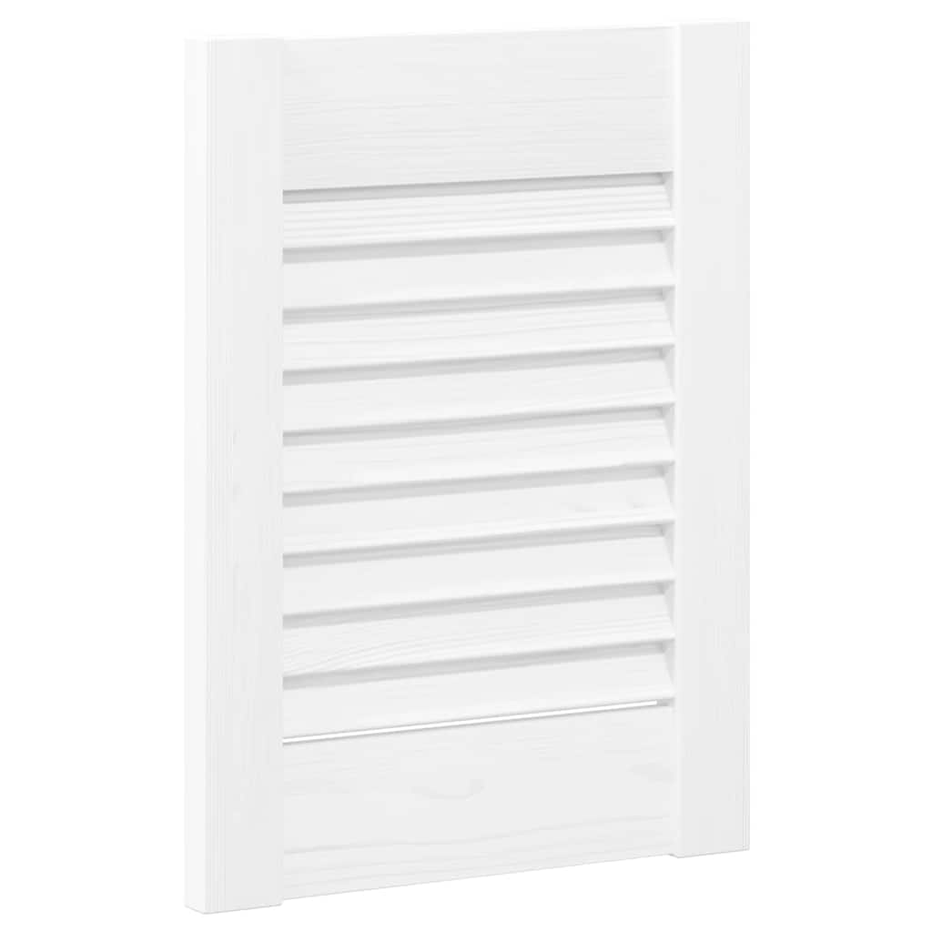 vidaXL Schranktüren Lamellen-Design 2 Stk. Weiß 39,5x29,5 cm