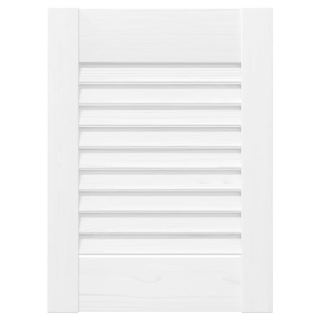 vidaXL Schranktüren Lamellen-Design 2 Stk. Weiß 39,5x29,5 cm