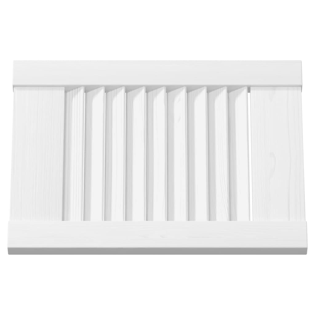 vidaXL Schranktüren Lamellen-Design 2 Stk. Weiß 39,5x29,5 cm