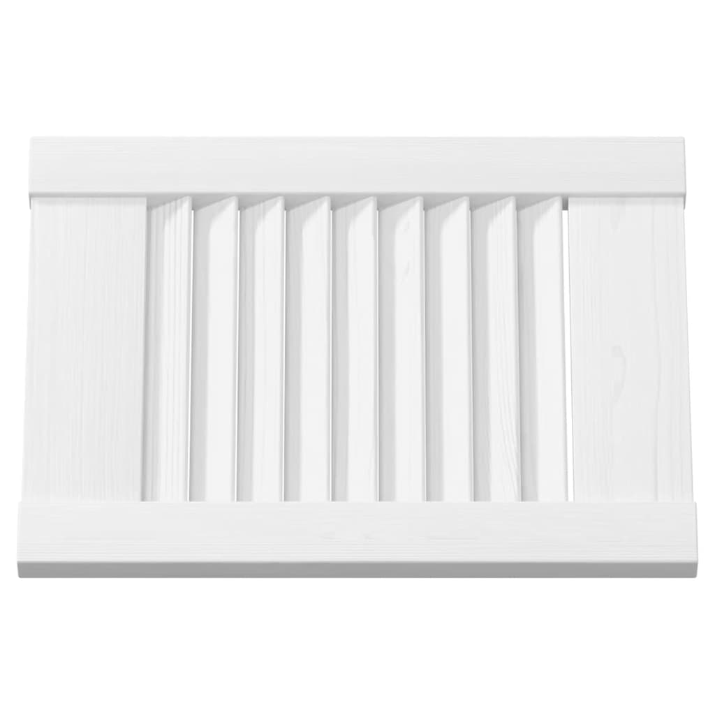 vidaXL Schranktüren Lamellen-Design 4 Stk. Weiß 39,5x29,5 cm