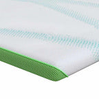 vidaXL Matratzenauflage Weiß und Grün 80 x 200 cm Jacquard Stoff