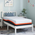 vidaXL Matratze Weiß und Grau 80 x 160 cm Jacquard-Stoff