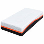 vidaXL Matratze Weiß und Grau 80 x 160 cm Jacquard-Stoff