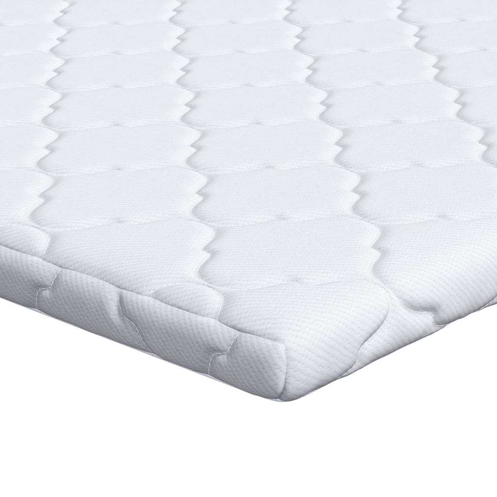 vidaXL Kokosnuss Topper Weiß 70 x 200 cm Jacquard-Stoff