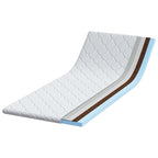 vidaXL Kokosnuss Topper Weiß 70 x 200 cm Jacquard-Stoff