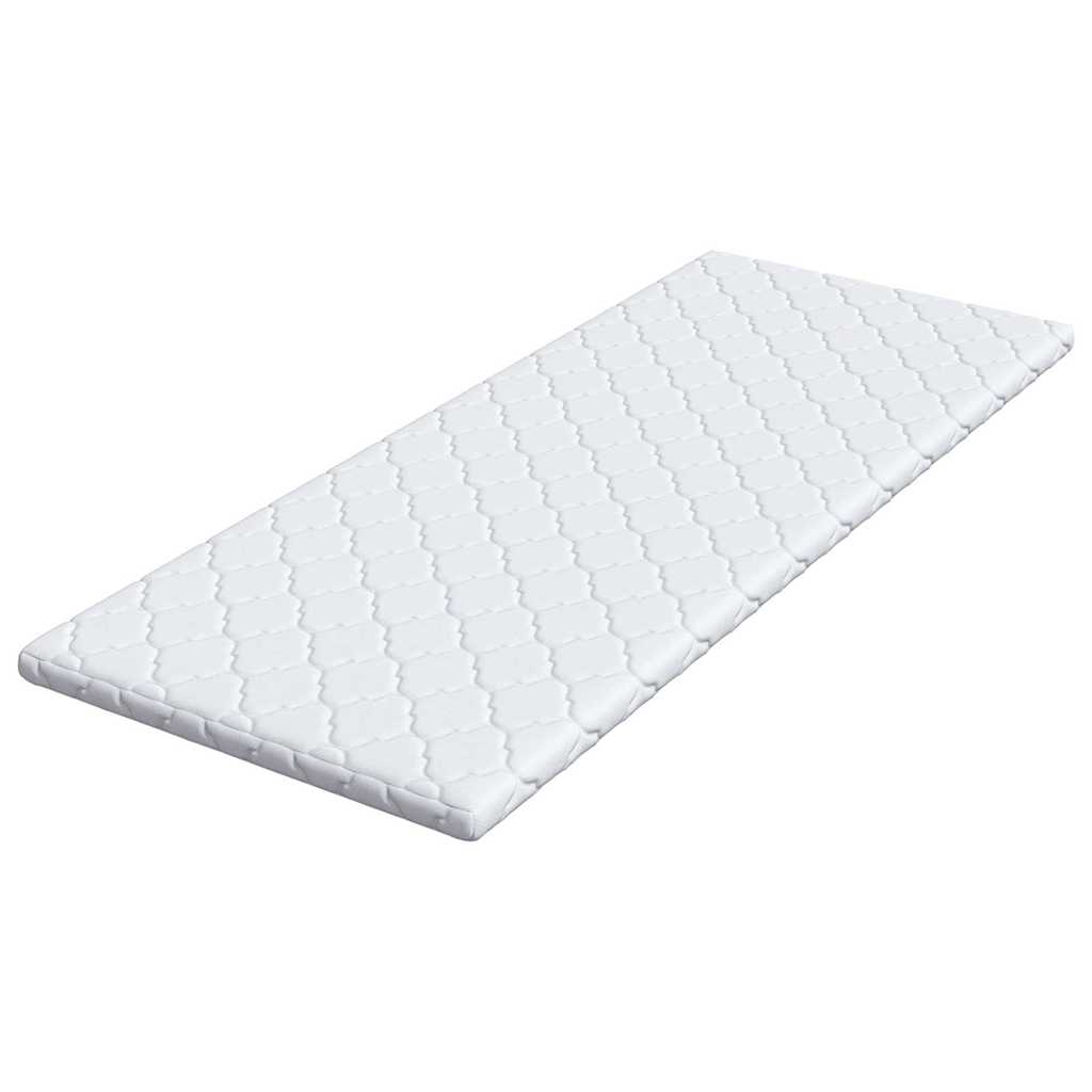 vidaXL Kokosnuss Topper Weiß 70 x 200 cm Jacquard-Stoff