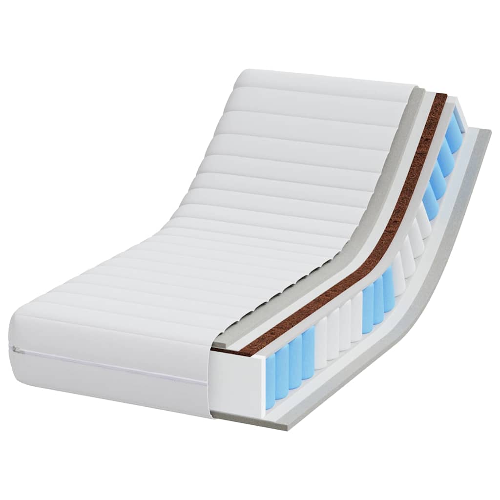 vidaXL Matratze Weiß 60 x 120 cm Taschenfeder