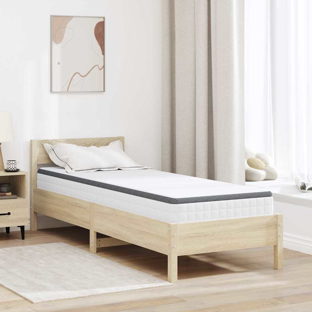 vidaXL Matratze Weiß und Grau 70 x 200 cm Bonell Feder