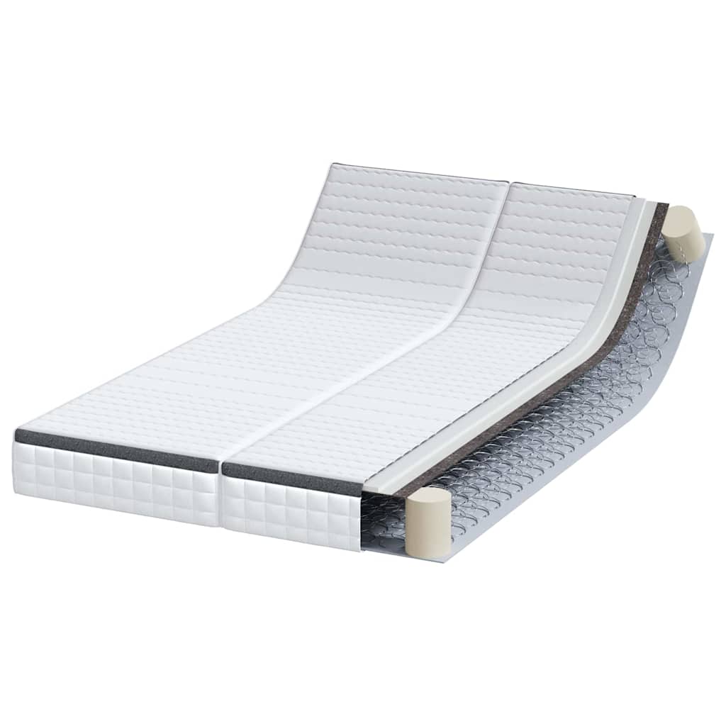vidaXL Matratze 2 pcs Weiß und Grau 60 x 200 cm Bonell Feder
