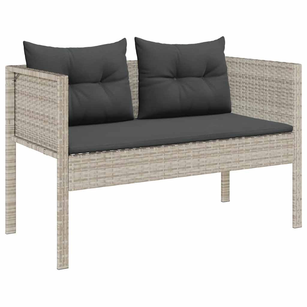 vidaXL Gartensofa-set 6 pcs Hellgrau und Dunkelgrau Poly-Rattan