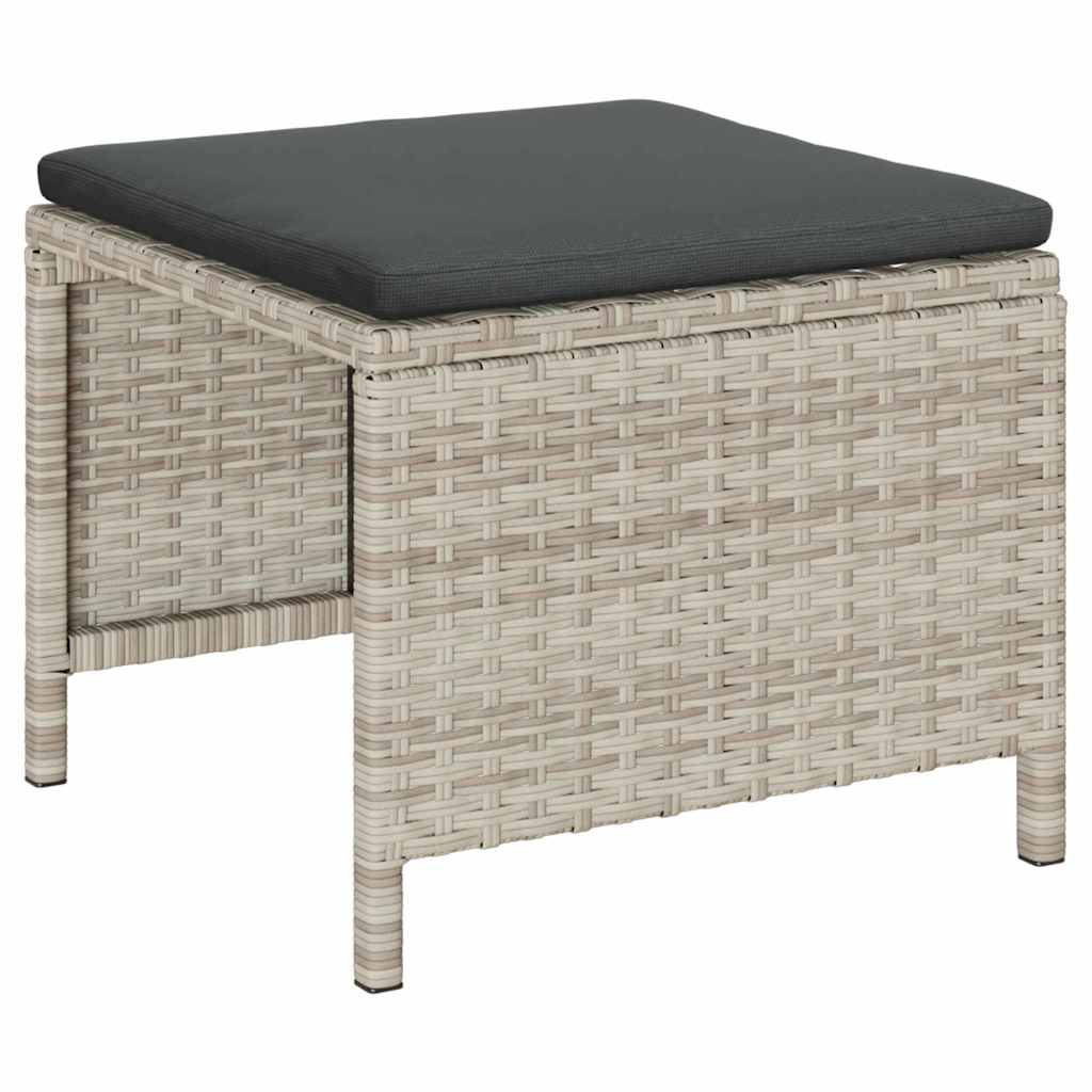 vidaXL Gartensofa-set 6 pcs Hellgrau und Dunkelgrau Poly-Rattan