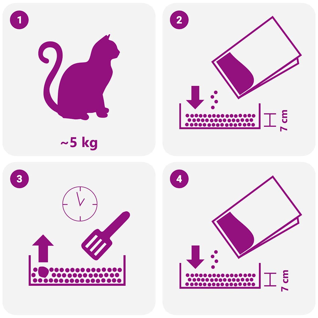 vidaXL Katzenstreu mit Babypuderduft Bentonit 20L