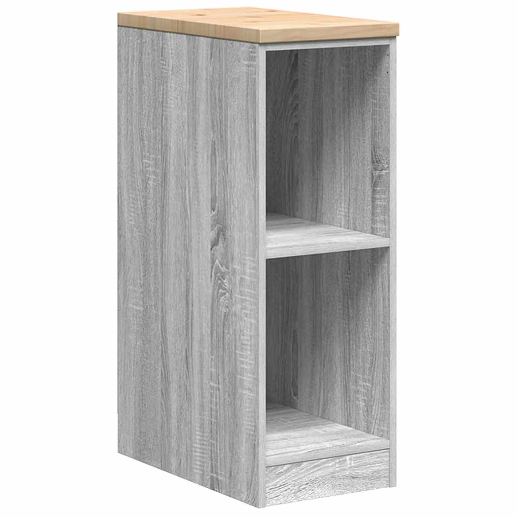 vidaXL Garagen-Aufbewahrungsschrank Grau Sonoma Massivholz Kiefer