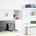 vidaXL Garagen-Wandschrank Weiß Holzwerkstoff