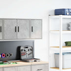 vidaXL Garagen-Wandschrank Betongrau Holzwerkstoff