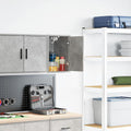 vidaXL Garagen-Wandschrank Betongrau Holzwerkstoff