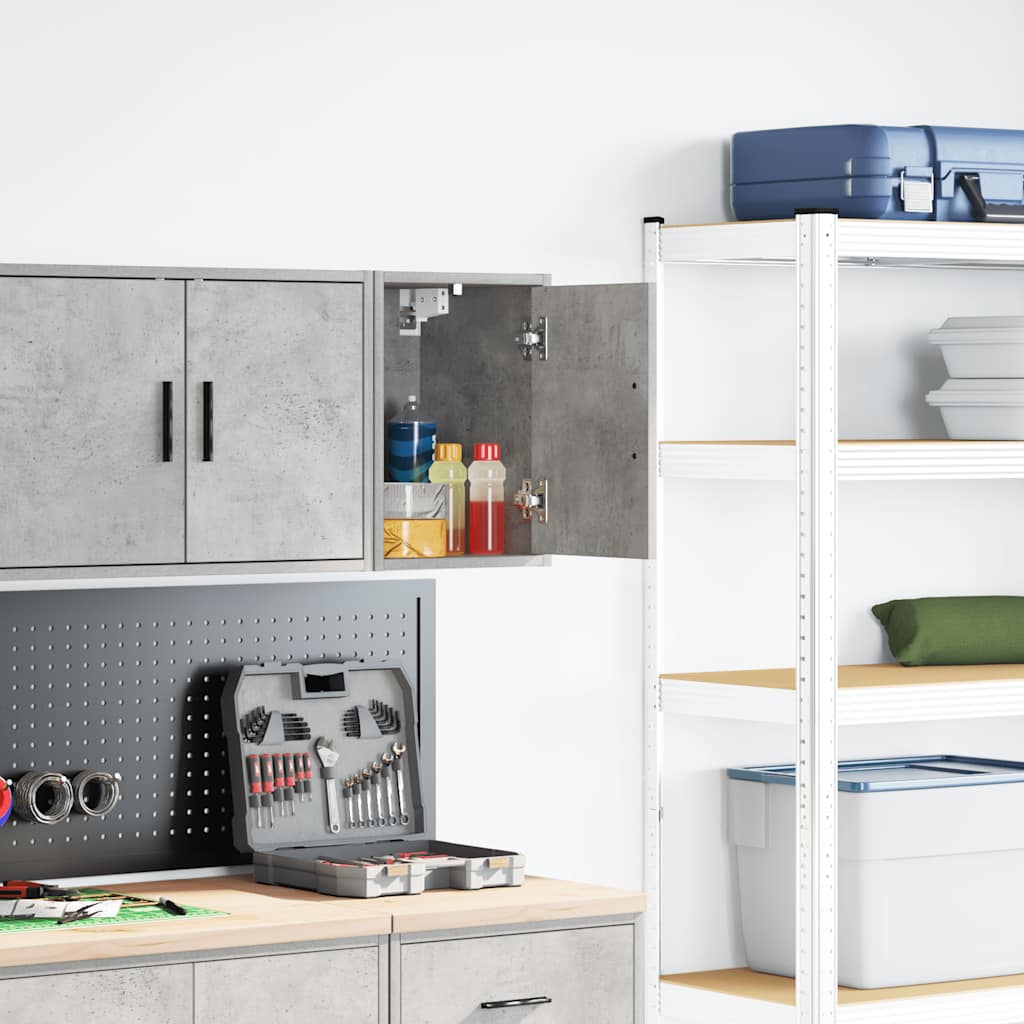 vidaXL Garagen-Wandschrank Betongrau Holzwerkstoff