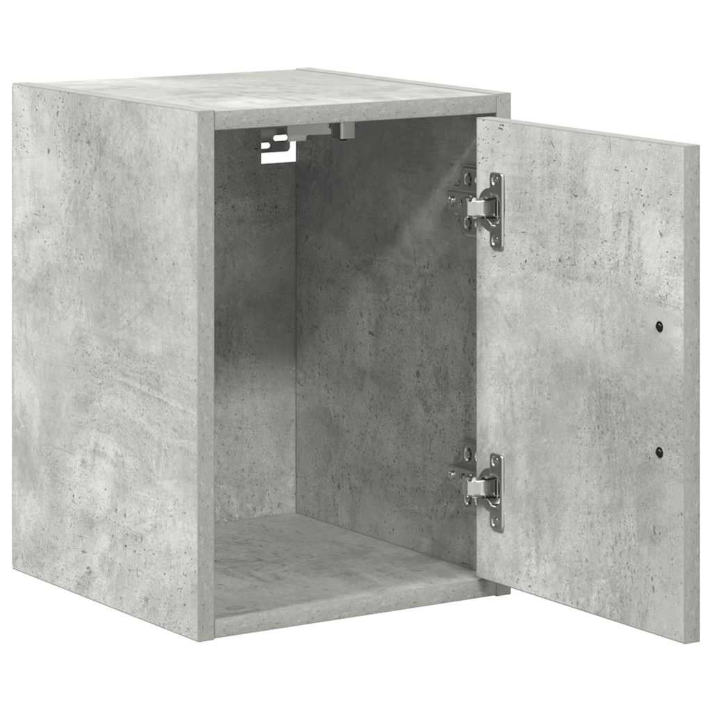 vidaXL Garagen-Wandschränke 2 Stk. Betongrau Holzwerkstoff
