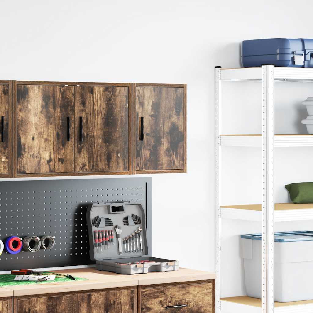 vidaXL Garagen-Wandschrank Räuchereiche Holzwerkstoff