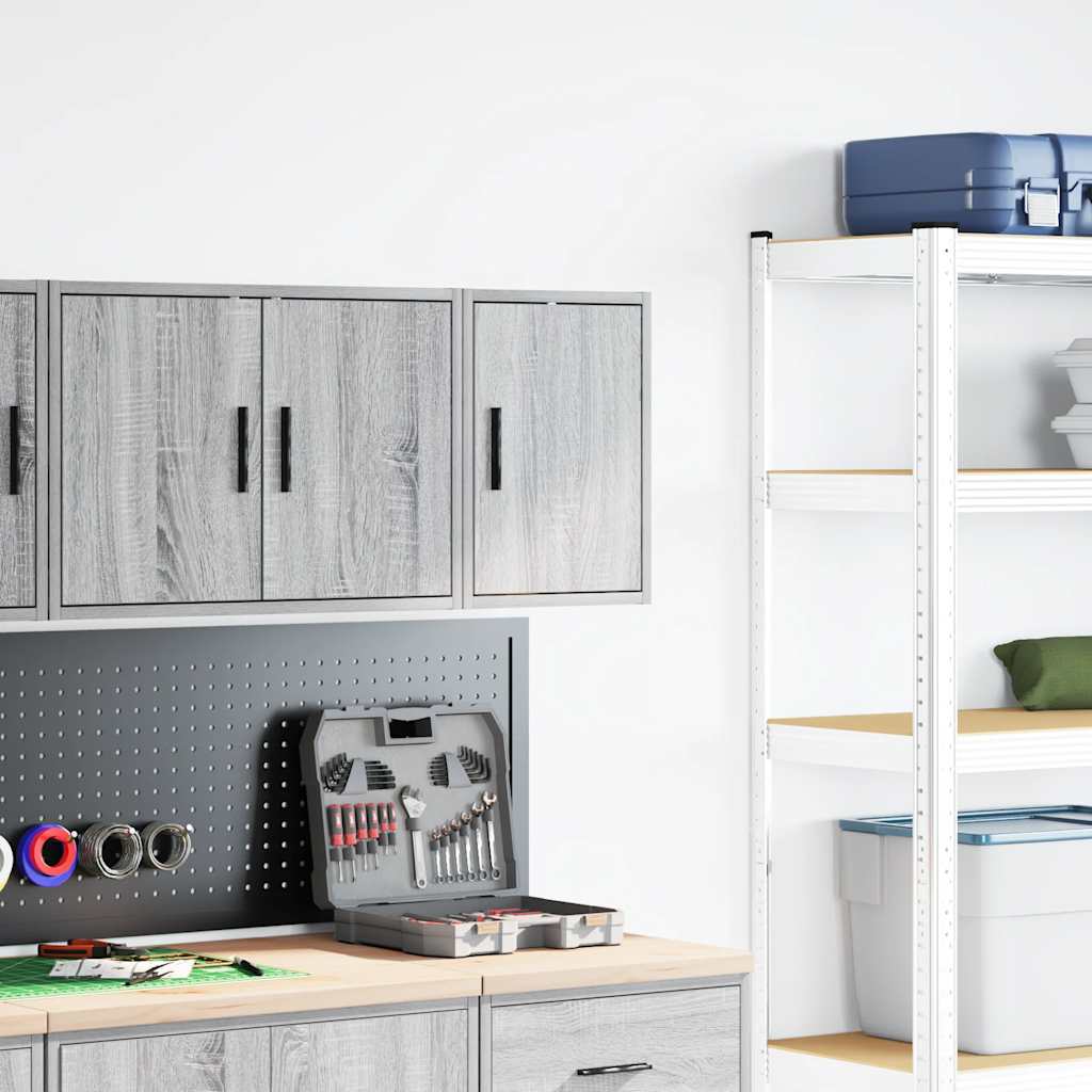 vidaXL Garagen-Wandschrank Grau Sonoma Holzwerkstoff