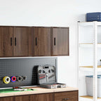 vidaXL Garagen-Wandschränke 2 Stk. Braun Eichen-Optik Holzwerkstoff