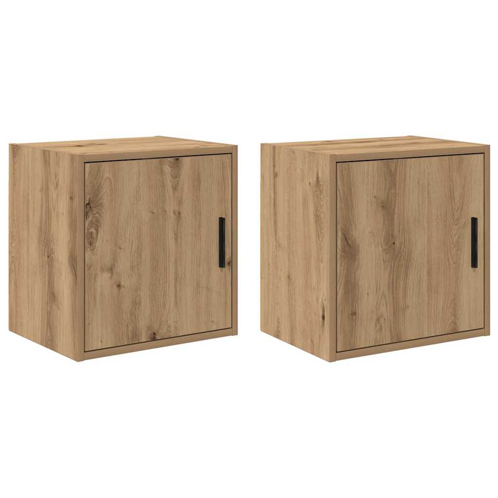 vidaXL Garagen-Wandschränke 2 Stk. Artisan-Eiche Holzwerkstoff