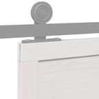 vidaXL Scheunentür Weiß 100 x 208 cm Massives Kiefernholz